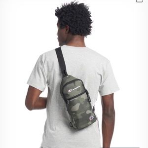 New Champion Sling bag , camo print with blue interior